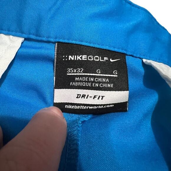 Nike Dri-fit Performance Men golf pants Aqua Electric Blue 472532-406 35x32 - Picture 2 of 4